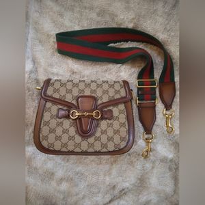 🔥GUCCI LADY WEB GG CANVAS CLASSIC SHOULDER BAG🔥